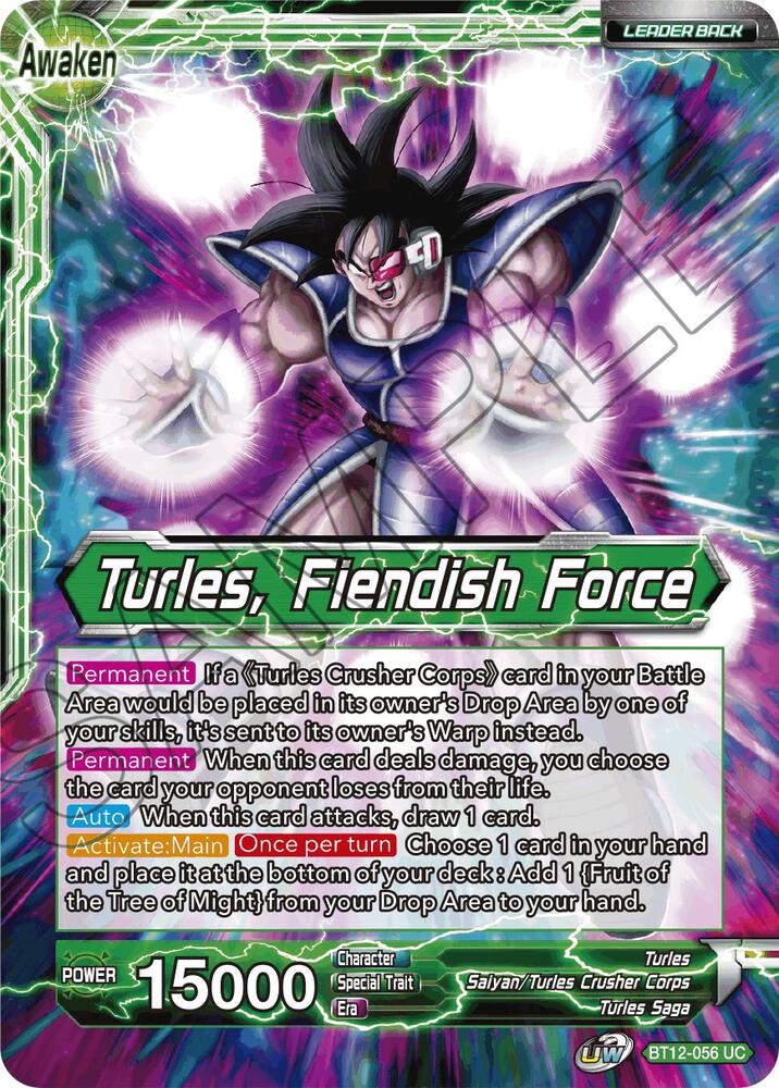 Turles // Turles, Fiendish Force BT12-056 card from Vicious Rejuvenation