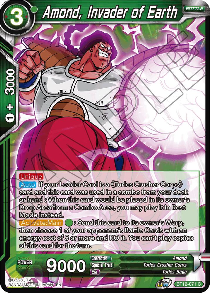Amond, Invader of Earth BT12-071 card from Vicious Rejuvenation