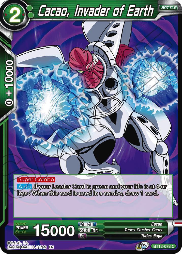 Cacao, Invader of Earth BT12-073 card from Vicious Rejuvenation