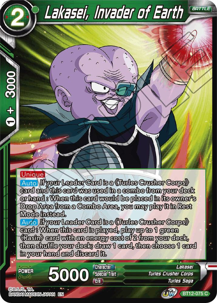 Lakasei, Invader of Earth BT12-075 card from Vicious Rejuvenation