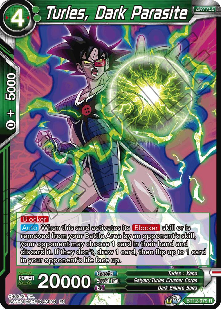 Turles, Dark Parasite BT12-079 card from Vicious Rejuvenation