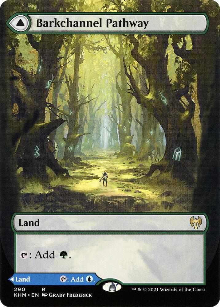 Barkchannel Pathway (Borderless) 290 card from Kaldheim