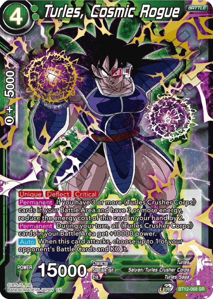 Turles, Cosmic Rogue BT12-068 card from Vicious Rejuvenation