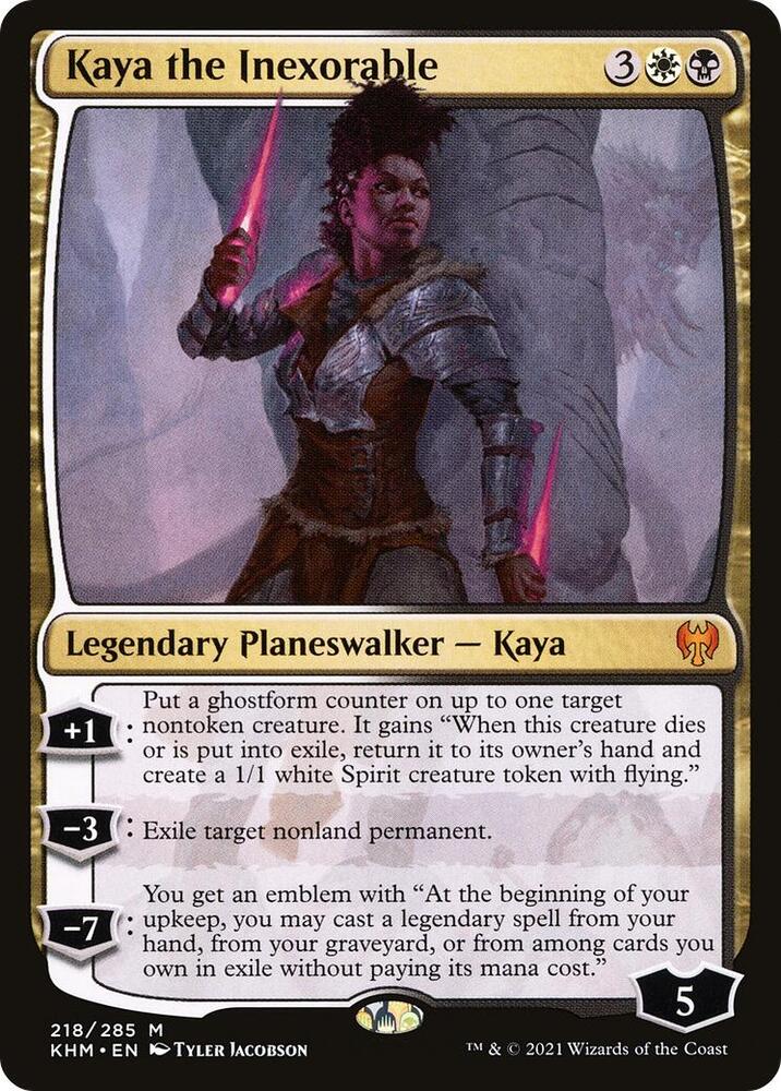Kaya the Inexorable 218 card from Kaldheim