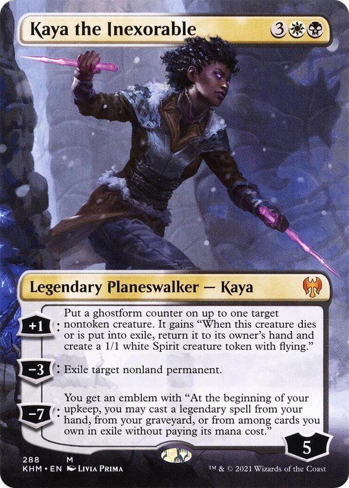 Kaya the Inexorable (Borderless) 288 card from Kaldheim