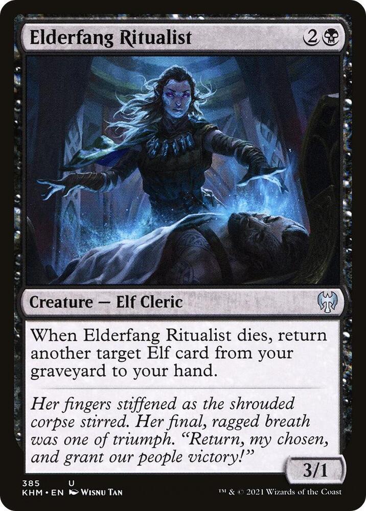Elderfang Ritualist 385 card from Kaldheim
