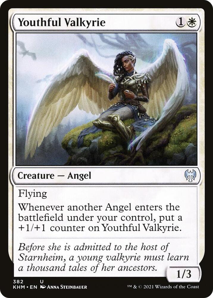 Youthful Valkyrie 382 card from Kaldheim