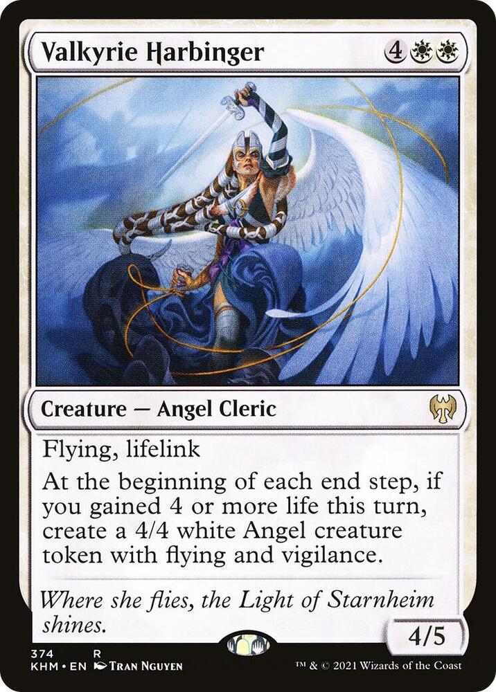 Valkyrie Harbinger 374 card from Kaldheim