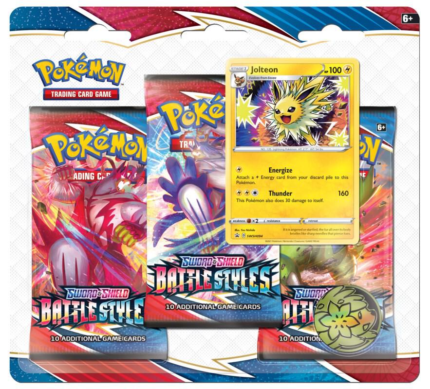 Battle Styles 3 Pack Blister [Jolteon] card from SWSH05: Battle Styles