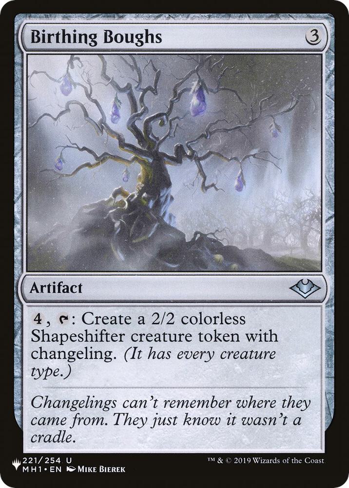 Birthing Boughs 221/254 card from The List Reprints