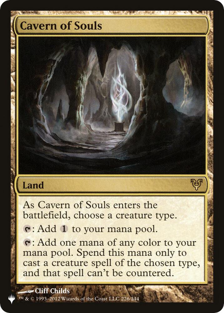 Cavern of Souls 226/244 card from The List Reprints