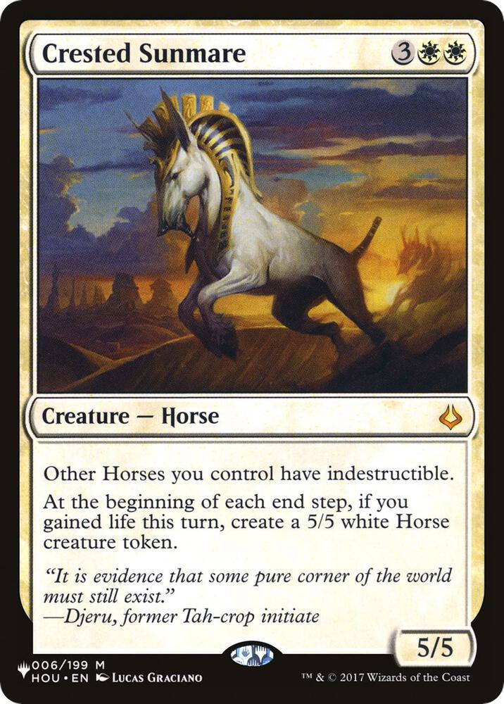 Crested Sunmare 006/199 card from The List Reprints
