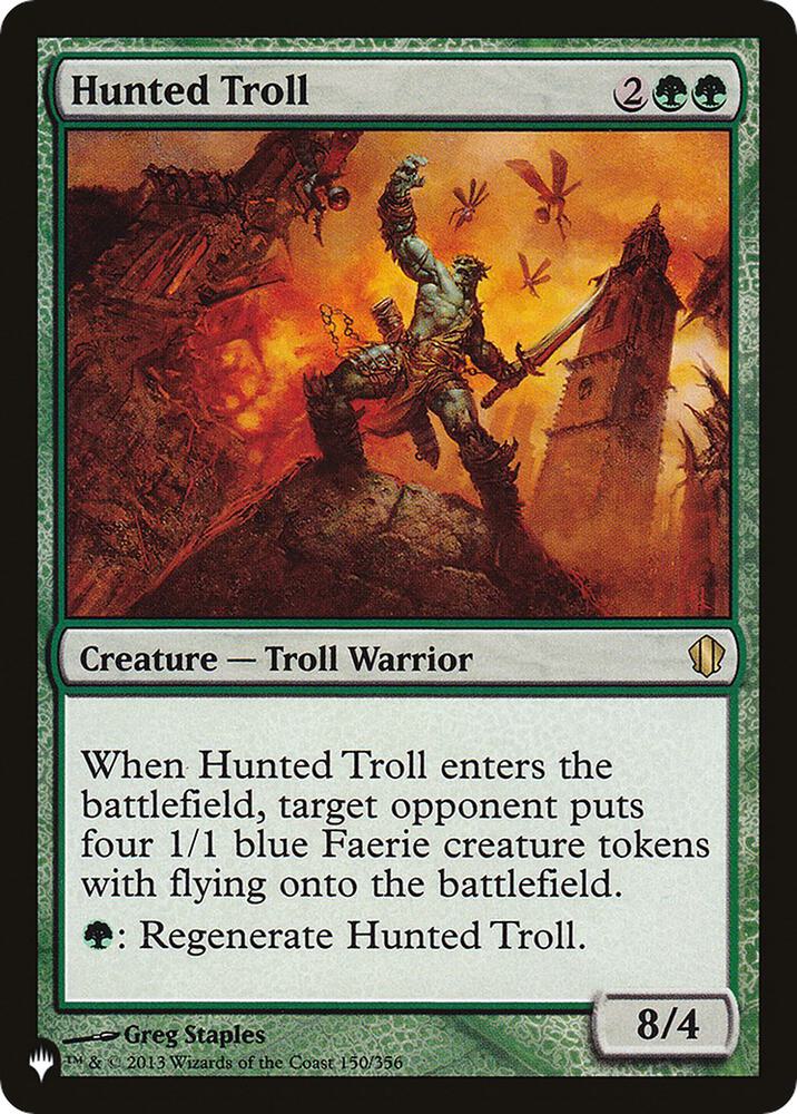 Hunted Troll 150/356 card from The List Reprints
