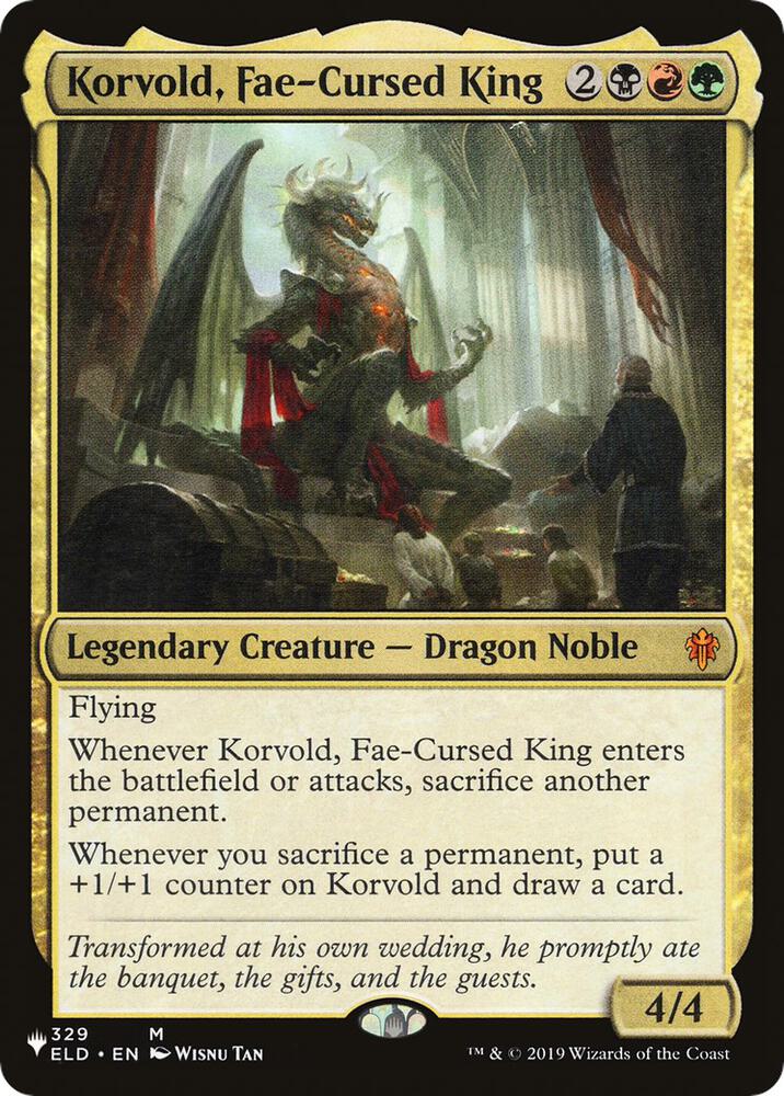 Korvold, Fae-Cursed King 329/269 card from The List Reprints