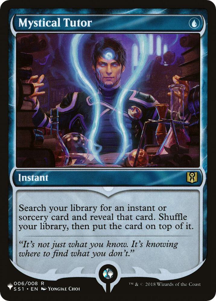 Mystical Tutor 006/008 card from The List Reprints