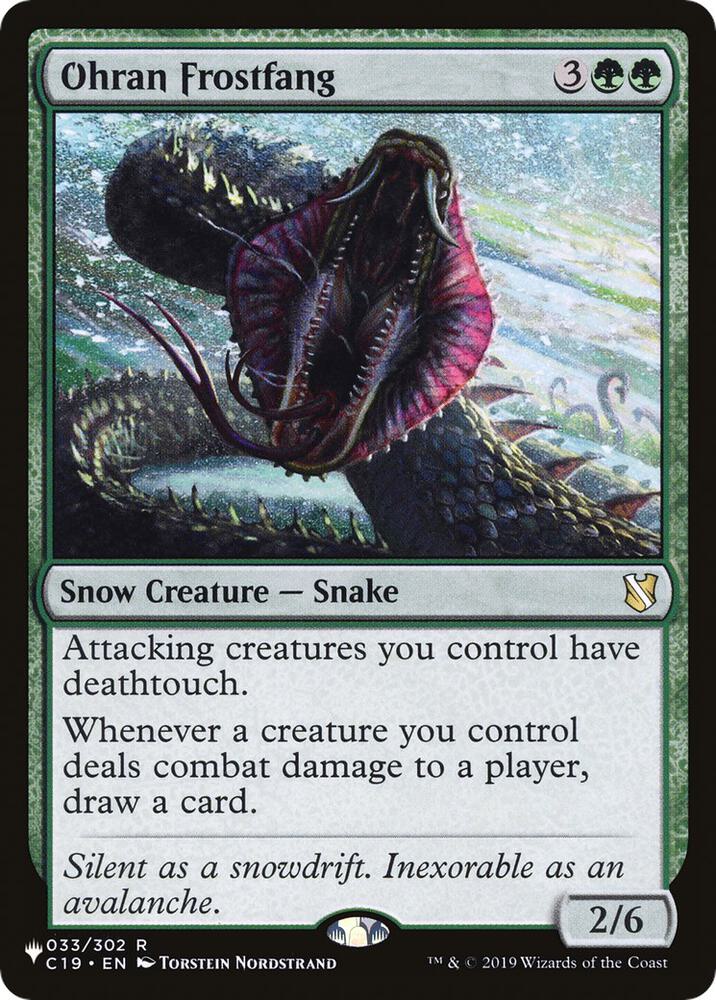 Ohran Frostfang 033/302 card from The List Reprints