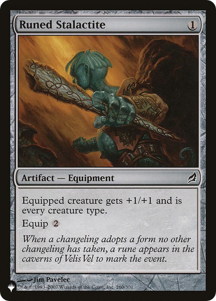 Runed Stalactite 260/301 card from The List Reprints