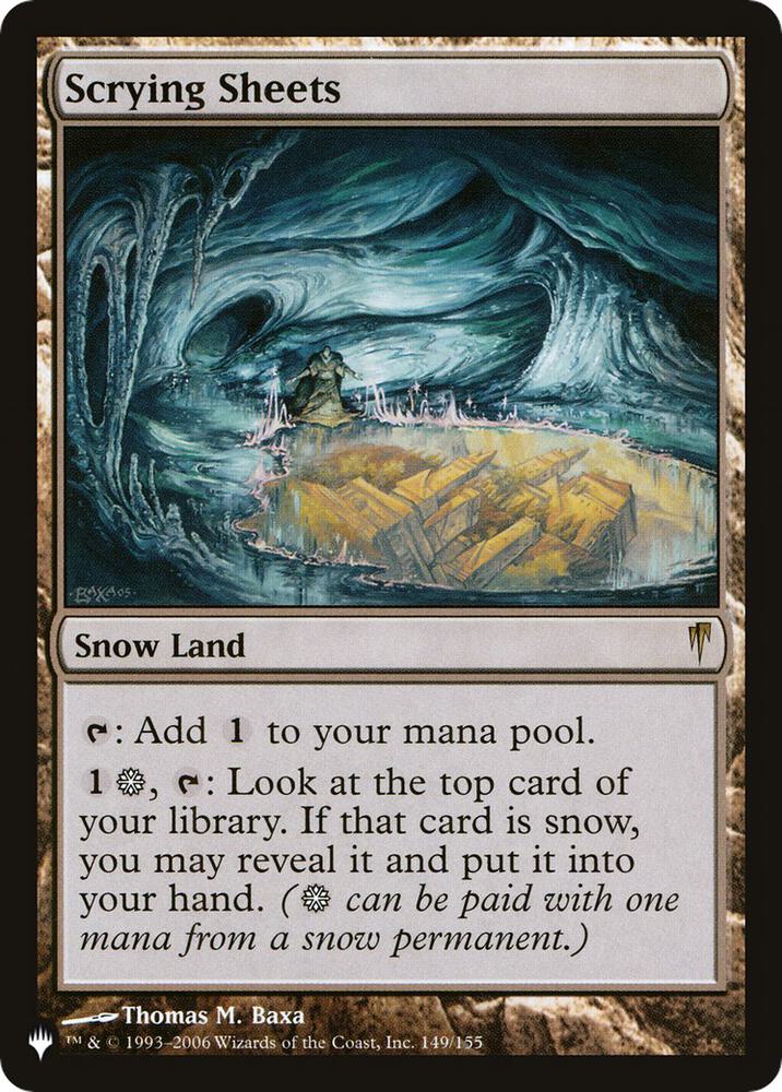 Scrying Sheets 149/155 card from The List Reprints