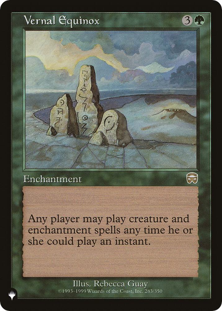 Vernal Equinox 283/350 card from The List Reprints