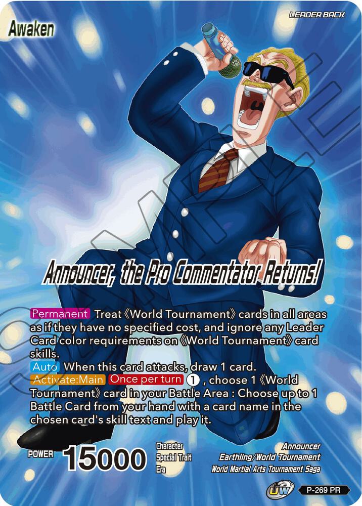 Announcer // Announcer, the Pro Commentator Returns! (Vicious Rejuvenation Revival Pack) P-269 card from Promotion Cards