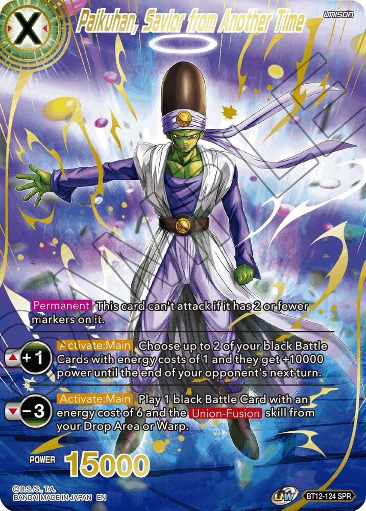 Paikuhan, Savior from Another Time (SPR) BT12-124 card from Vicious Rejuvenation