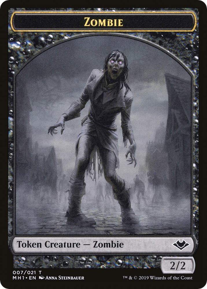 Zombie // Golem Double-Sided Token 7 // 18 card from Modern Horizons