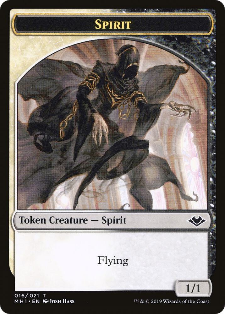 Spirit // Golem Double-Sided Token 16 // 18 card from Modern Horizons