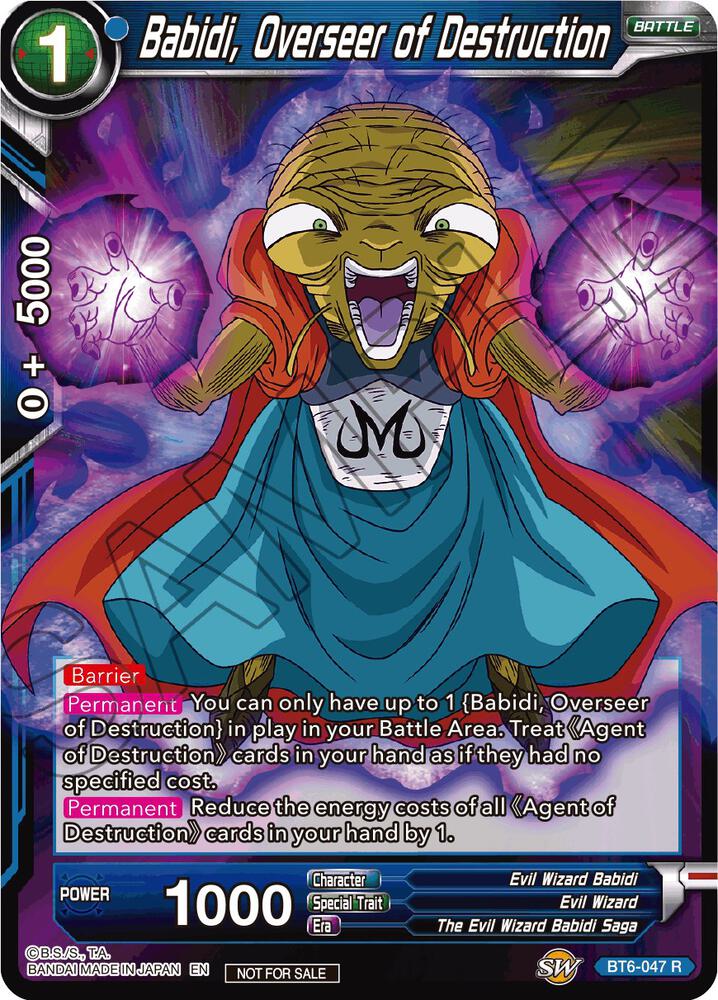 Babidi, Overseer of Destruction (Gold Stamped) BT6-047 card from Tournament Promotion Cards