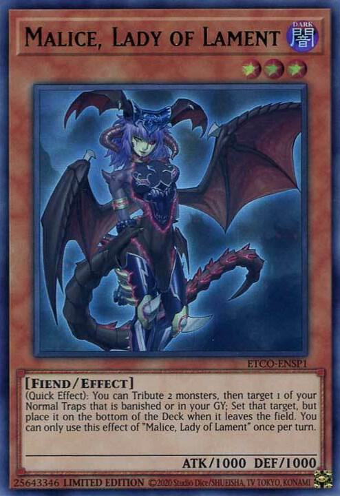 Malice, Lady of Lament (UR) ETCO-ENSP1 card from Eternity Code