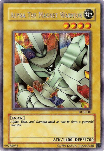 Alpha the Magnet Warrior DOR-001 card from Duelist of the Roses