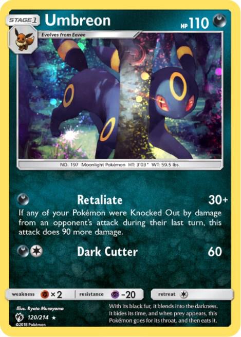 Umbreon (Cosmos Holo) 120/214 card from Blister Exclusives