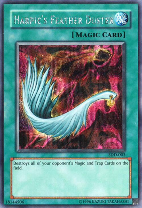 Harpie's Feather Duster SDD-003 card from Stairway to the Destined Duel
