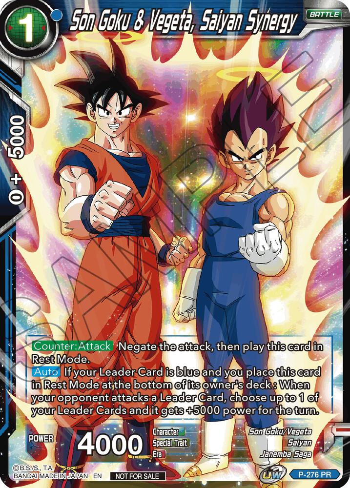 Son Goku & Vegeta, Saiyan Synergy (Unison Warrior Series Tournament Pack Vol.3) P-276 card from Tournament Promotion Cards