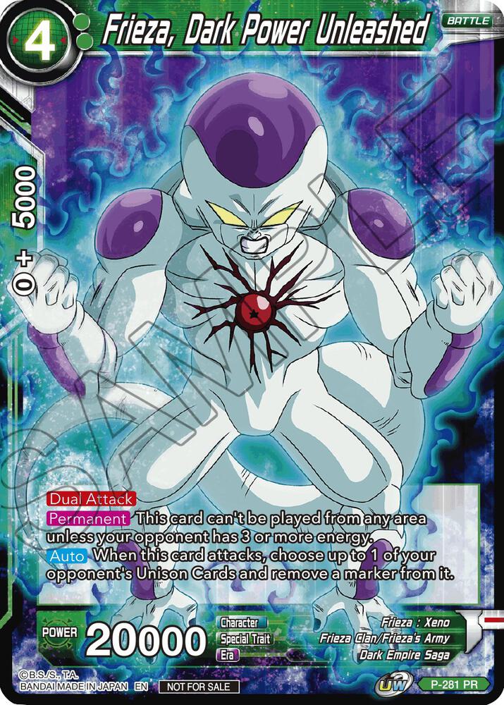 Frieza, Dark Power Unleashed (Unison Warrior Series Tournament Pack Vol.3) P-281 card from Tournament Promotion Cards