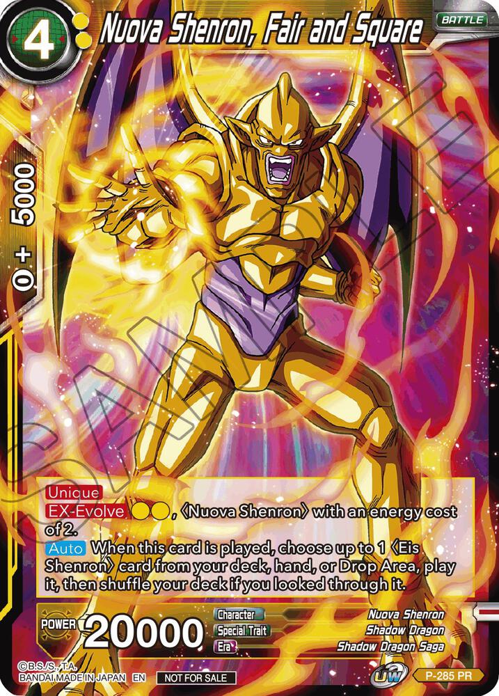 Nuova Shenron, Fair and Square (Unison Warrior Series Tournament Pack Vol.3) P-285 card from Tournament Promotion Cards