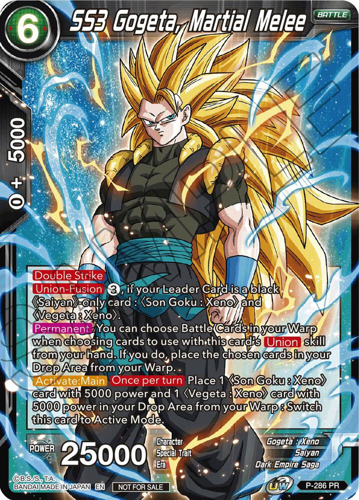 SS3 Gogeta, Martial Melee (Unison Warrior Series Tournament Pack Vol.3) P-286 card from Tournament Promotion Cards
