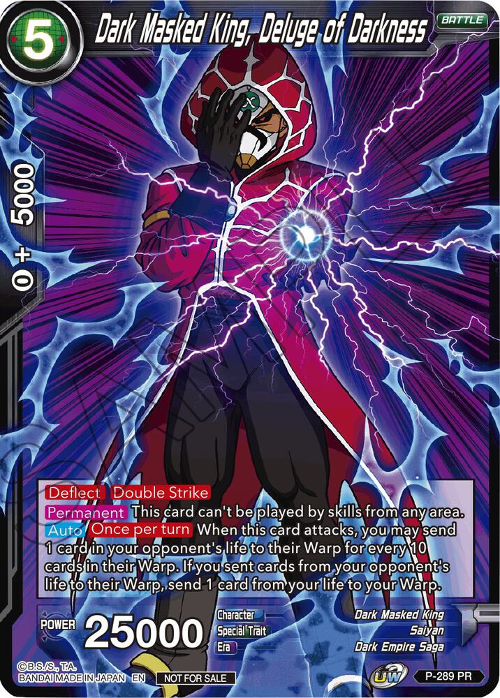 Dark Masked King, Deluge of Darkness (Unison Warrior Series Tournament Pack Vol.3) P-289 card from Tournament Promotion Cards