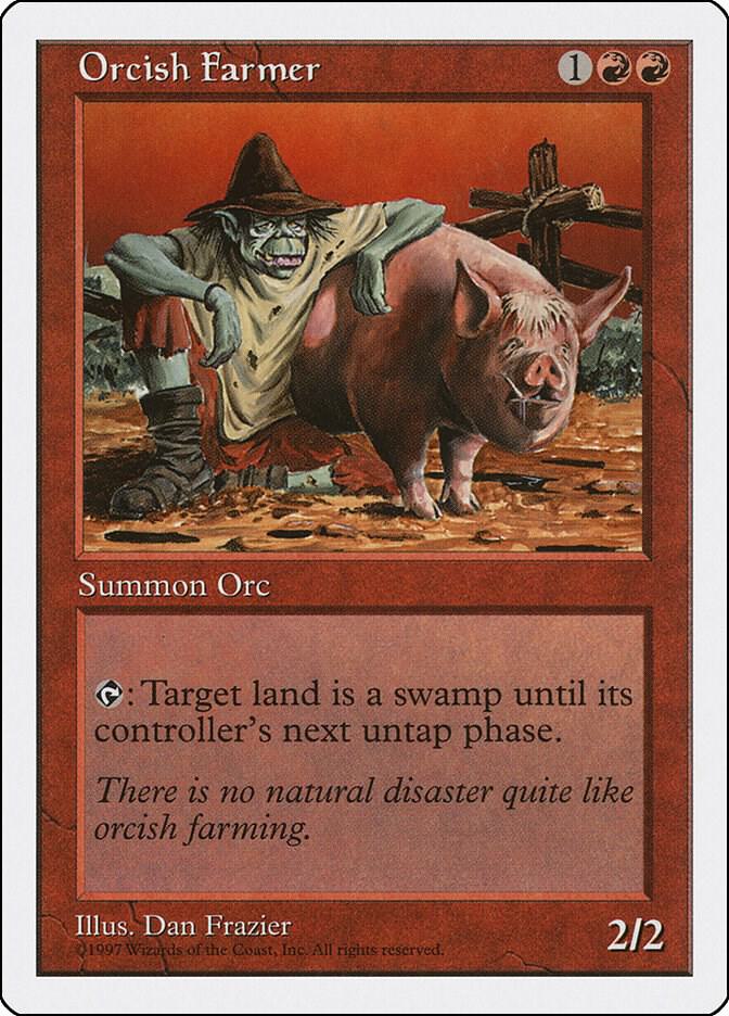 Orcish Farmer card from Fifth Edition