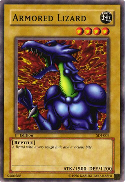 Armored Lizard SDJ-009 card from Starter Deck: Joey
