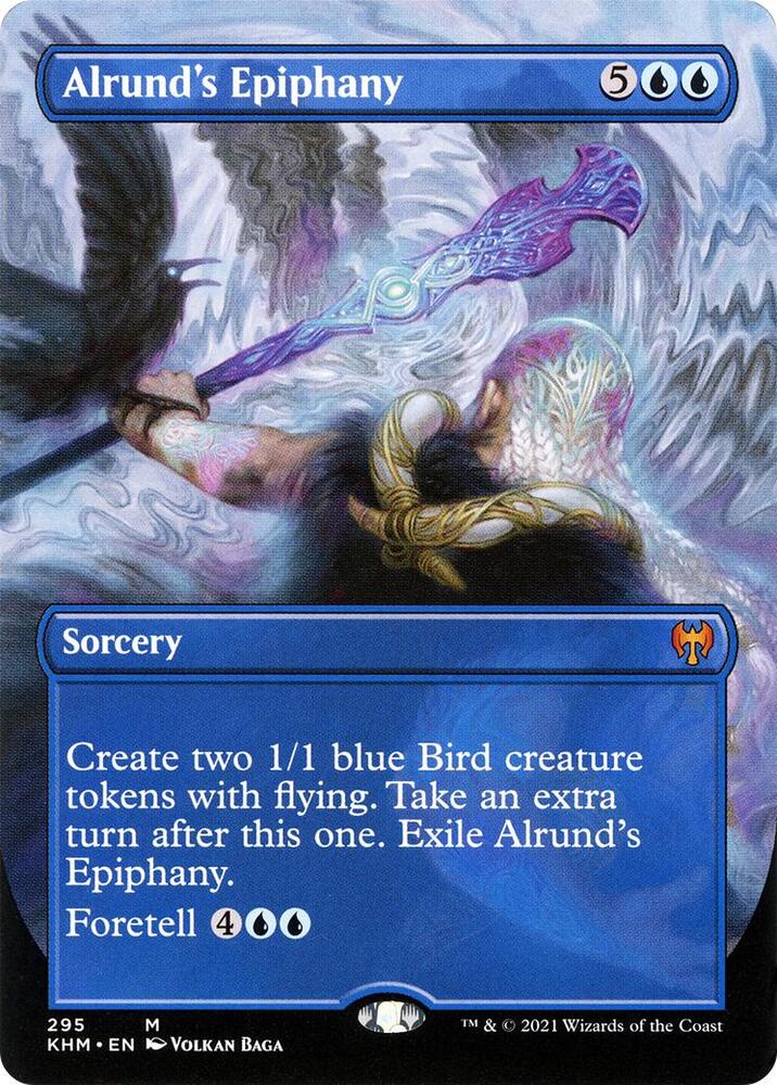 Alrund's Epiphany (Borderless) 295 card from Kaldheim