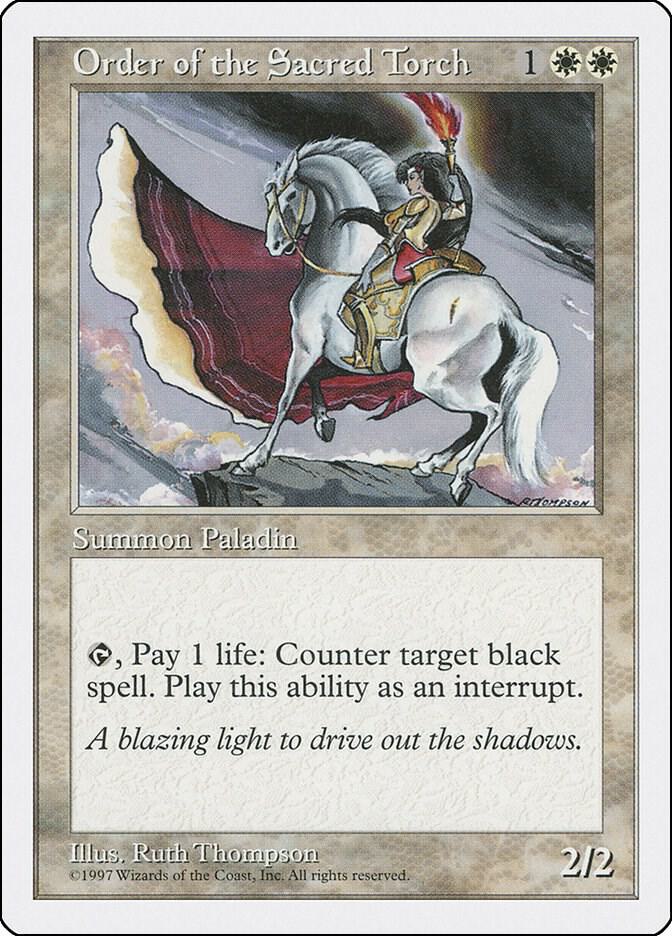Order of the Sacred Torch card from Fifth Edition