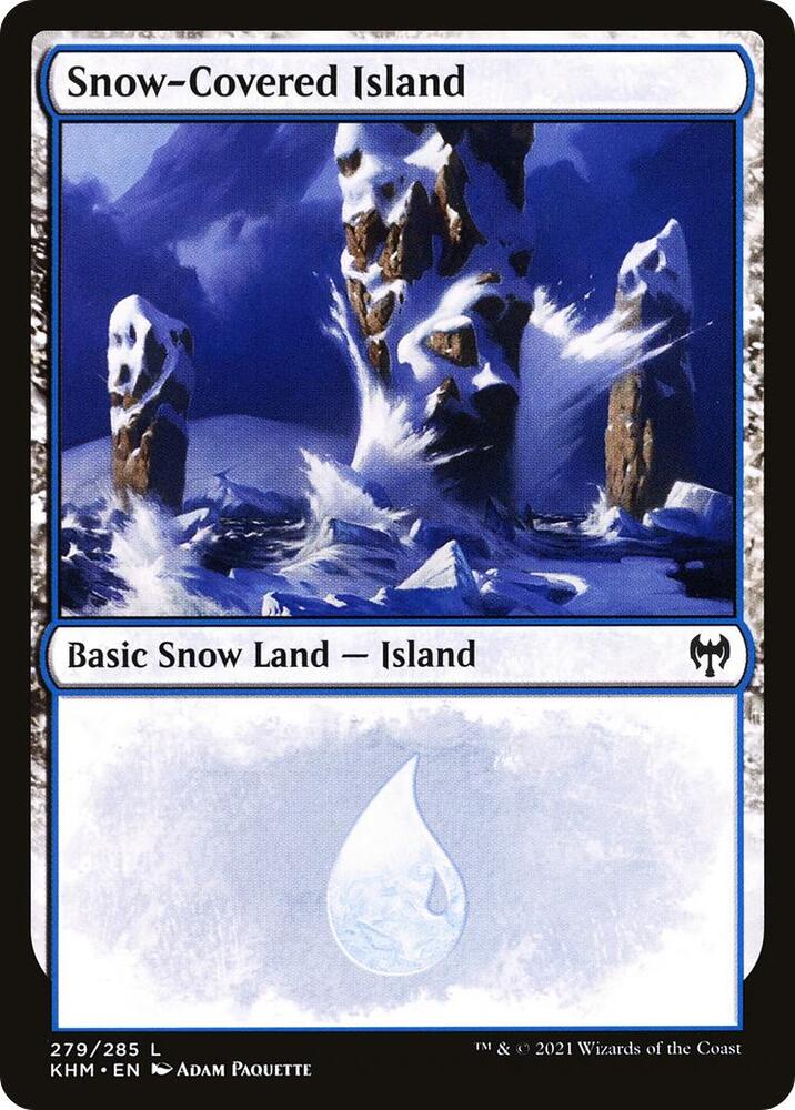 Snow-Covered Island 279 card from Kaldheim