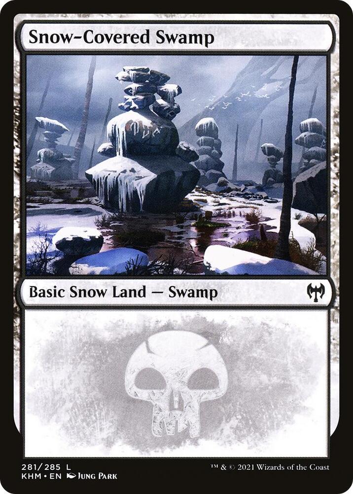Snow-Covered Swamp 281 card from Kaldheim