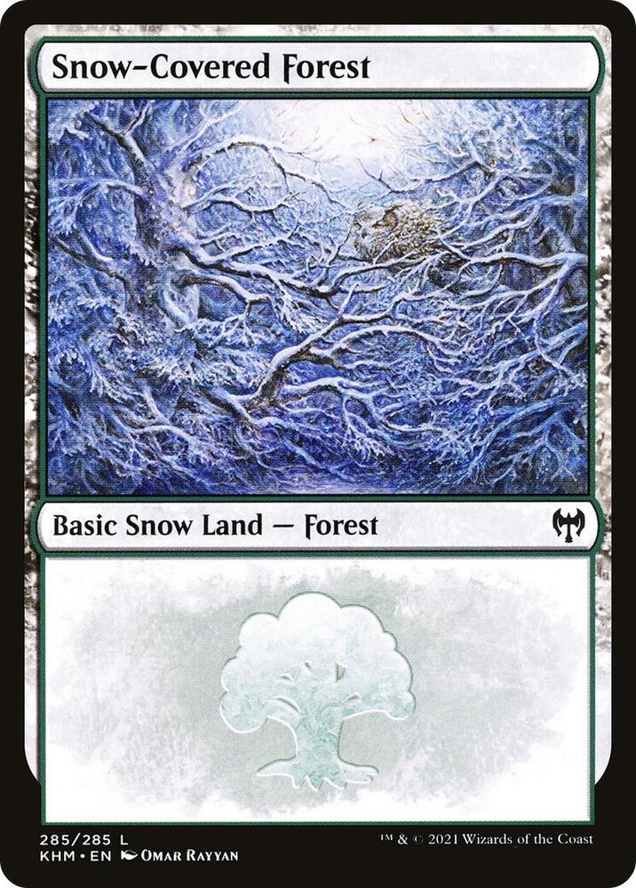 Snow-Covered Forest 285 card from Kaldheim