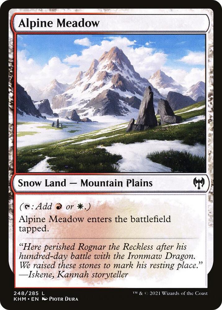 Alpine Meadow 248 card from Kaldheim