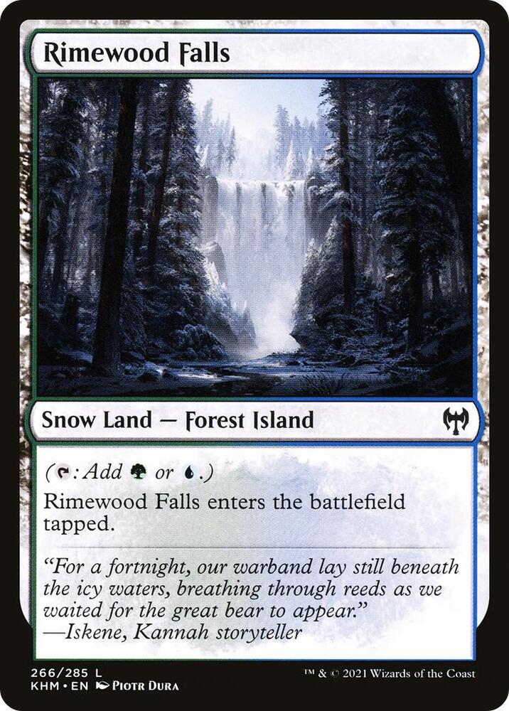Rimewood Falls 266 card from Kaldheim