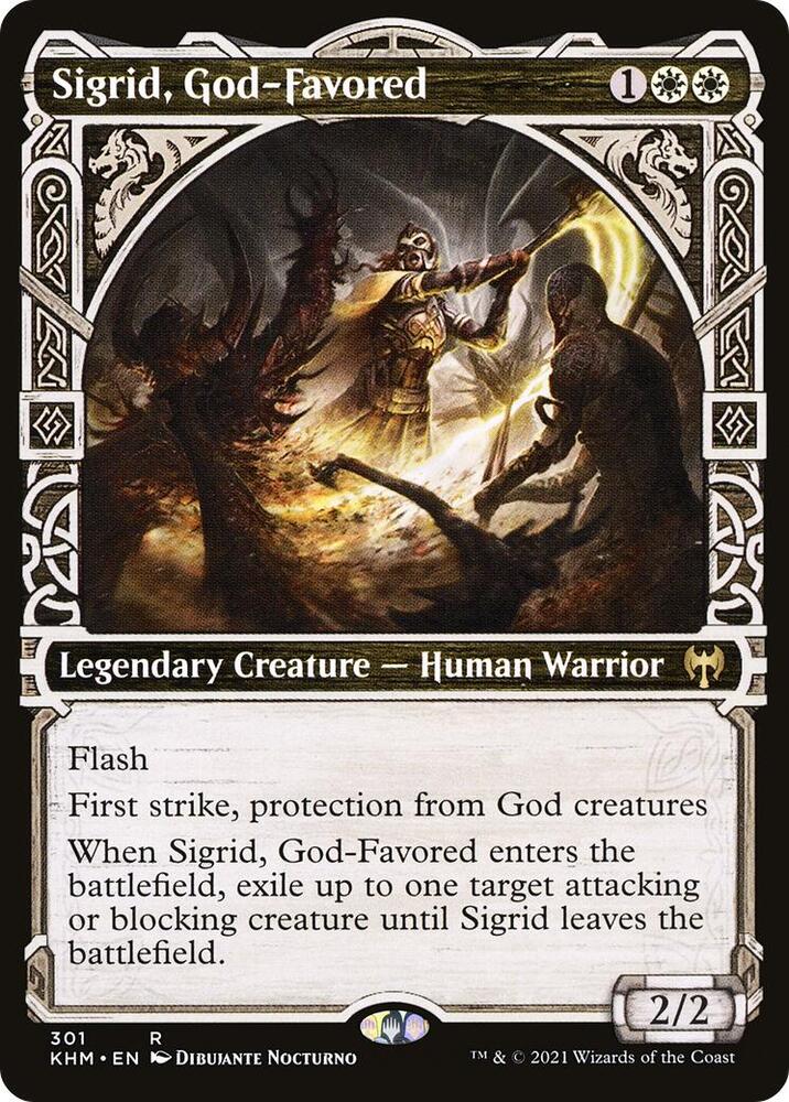 Sigrid, God-Favored (Showcase) 301 card from Kaldheim
