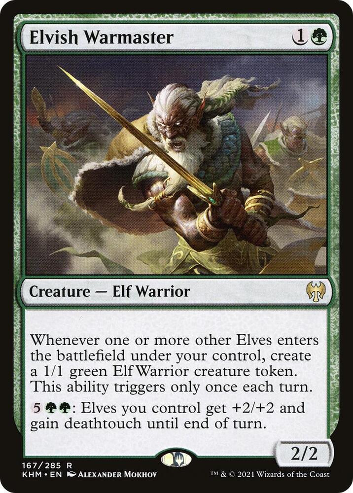 Elvish Warmaster 167 card from Kaldheim