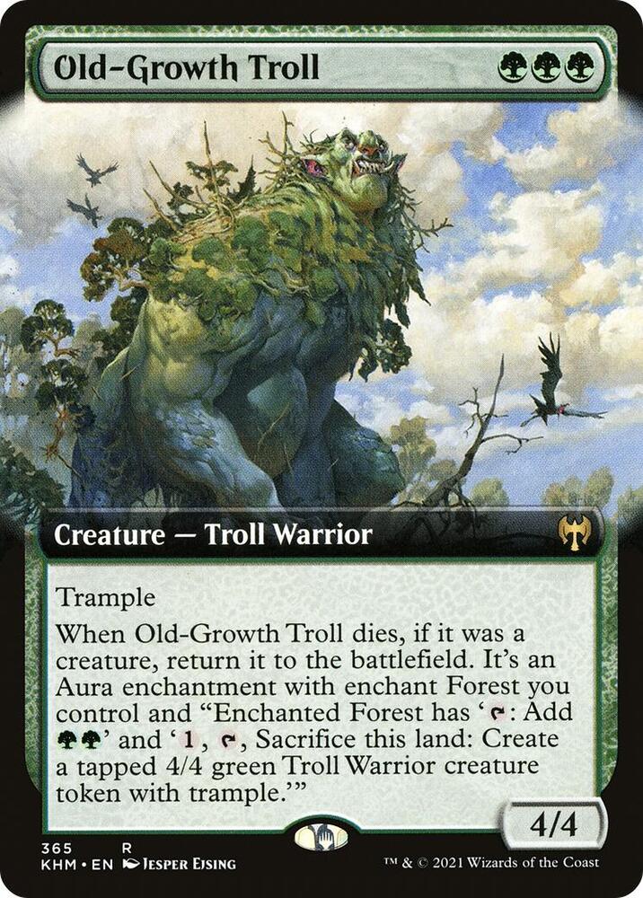Old-Growth Troll (Extended Art) 365 card from Kaldheim