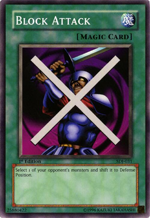 Block Attack SDJ-031 card from Starter Deck: Joey